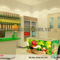 Thiết kế nội thất shop thực phẩm sạch - Chị Trang - Đội Cấn